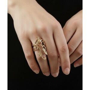 JTV BBJ Copper Leaf Ring Size 6